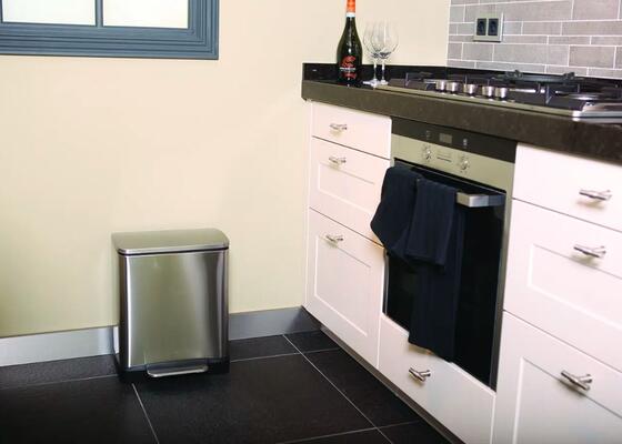 Papelera Rectangular con Pedal 20L Acero Inoxidable EKO E-Cube